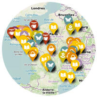 Découvrez les points de vente de L'Aventure au coin du bois sur notre carte interactive ! Carte des points de vente de L'Aventure au coin du bois, illustrant les emplacements où vous pouvez trouver nos publications sur les plantes sauvages. Cliquez pour explorer la carte interactive réalisée sous OpenStreetMap.